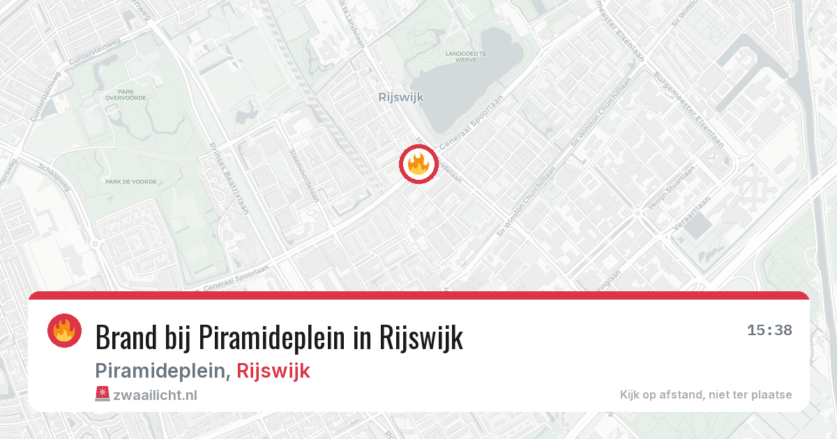 Brand bij Piramideplein in Rijswijk — 13 aug 2026