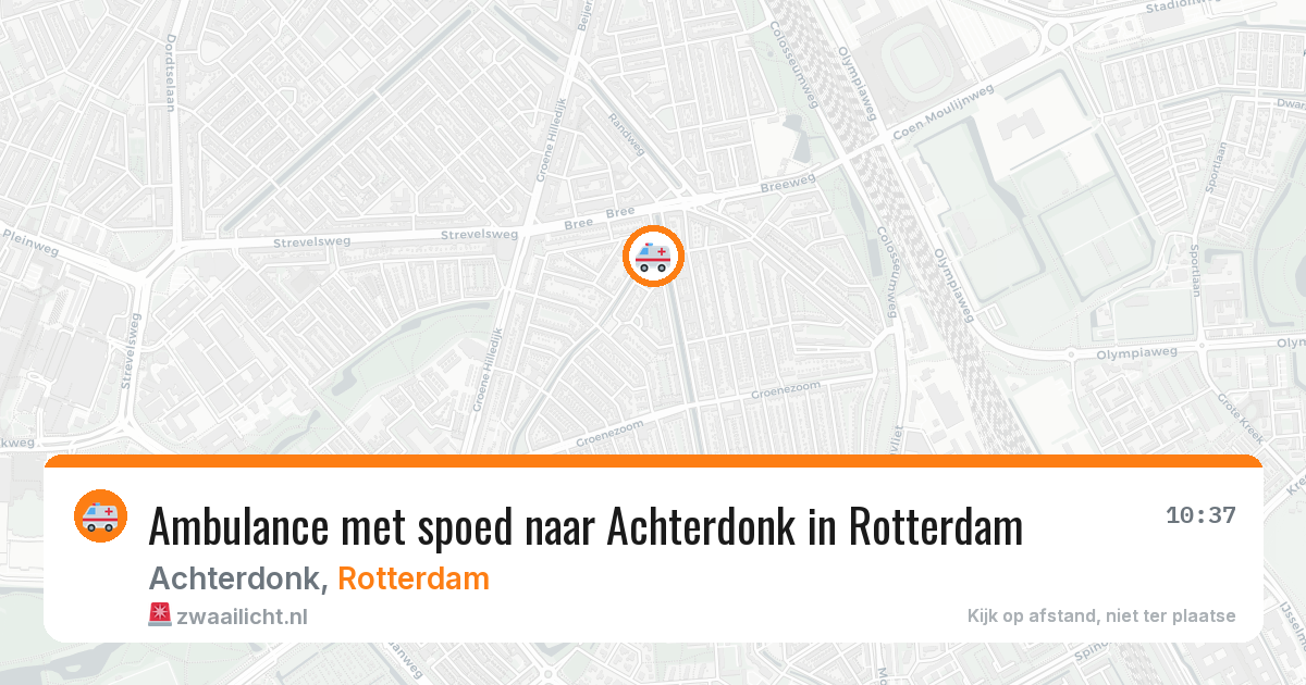 Ambulance met spoed naar Achterdonk in Rotterdam — 11 aug 2026