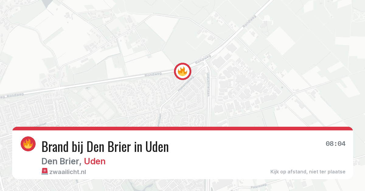 Brand bij Den Brier in Uden — 25 mei 2026