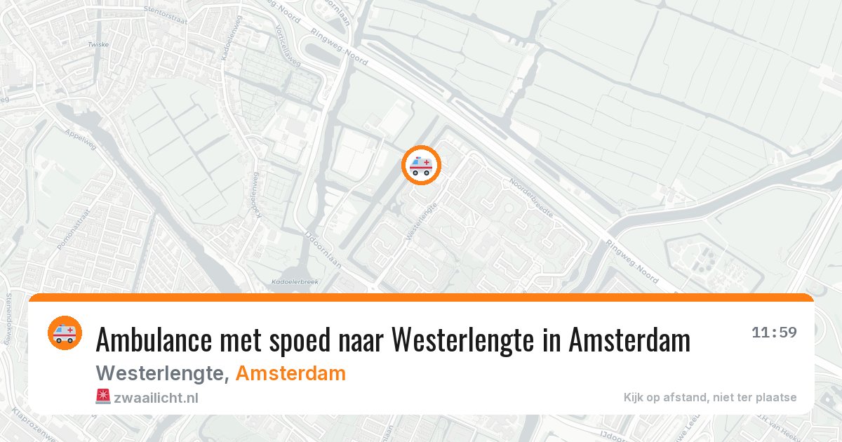 Ambulance met spoed naar Westerlengte in Amsterdam — 13 aug 2026