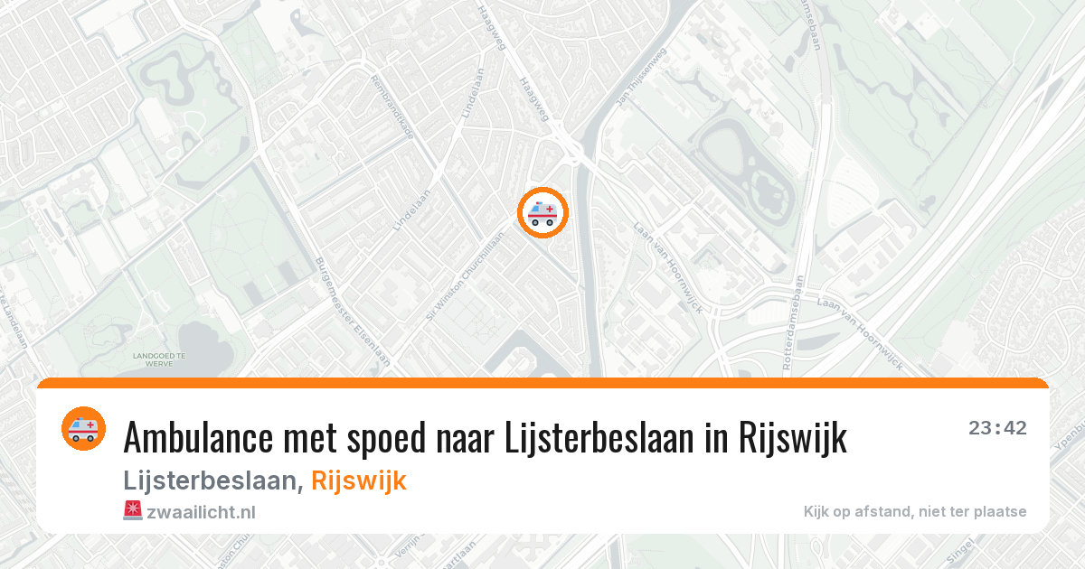 Ambulance met spoed naar Lijsterbeslaan in Rijswijk — 19 mrt 2026