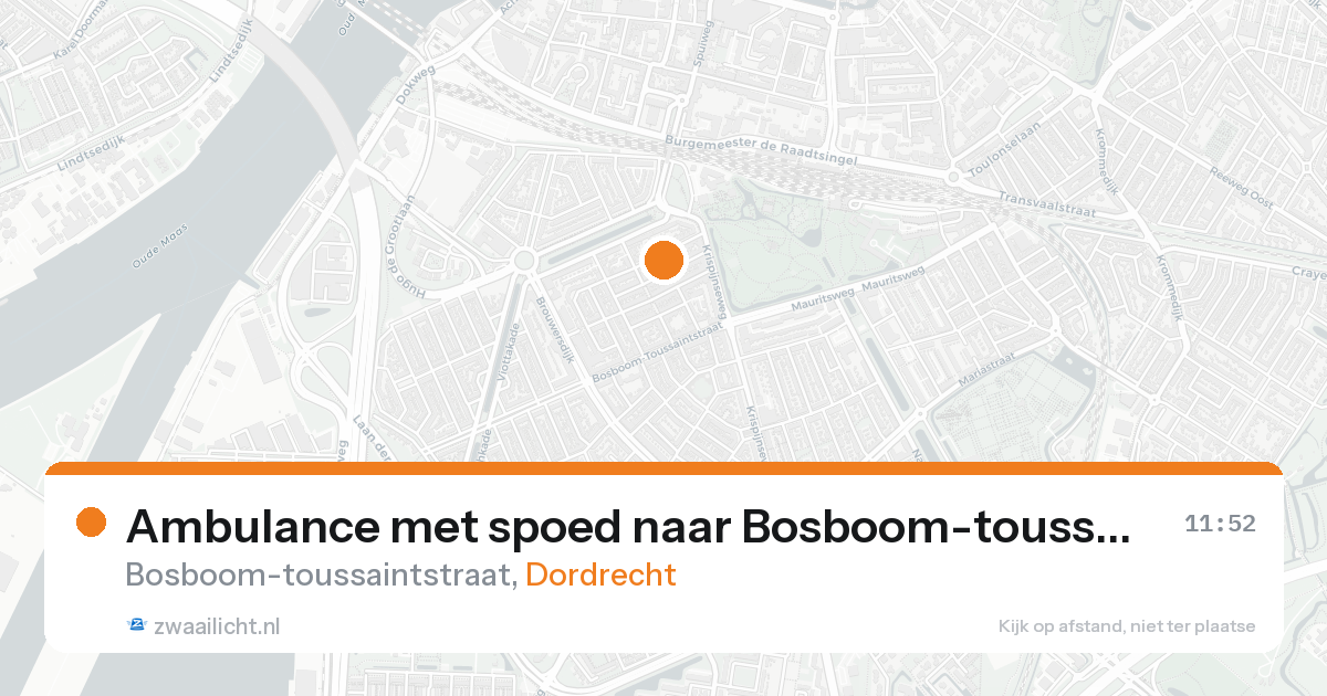 Ambulance met spoed naar Bosboom-toussaintstraat in Dordrecht — 15 aug 2026