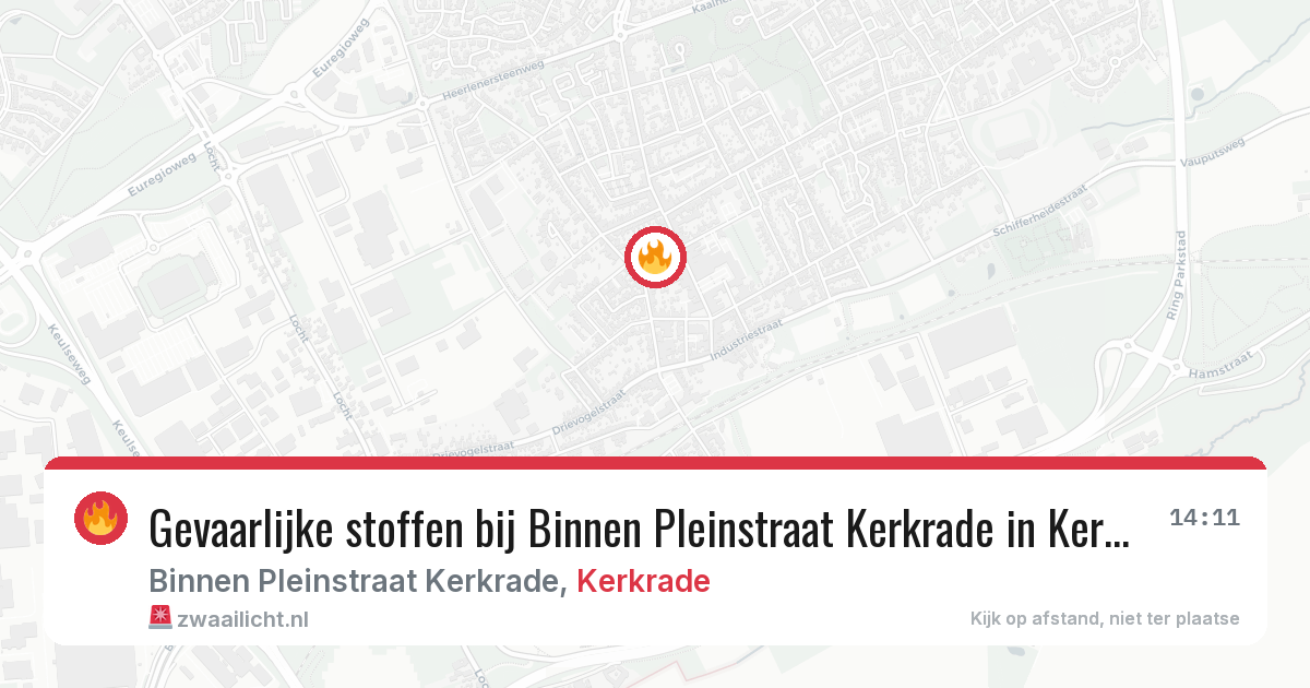 Gevaarlijke stoffen bij Binnen Pleinstraat Kerkrade in Kerkrade — 12 feb 2026