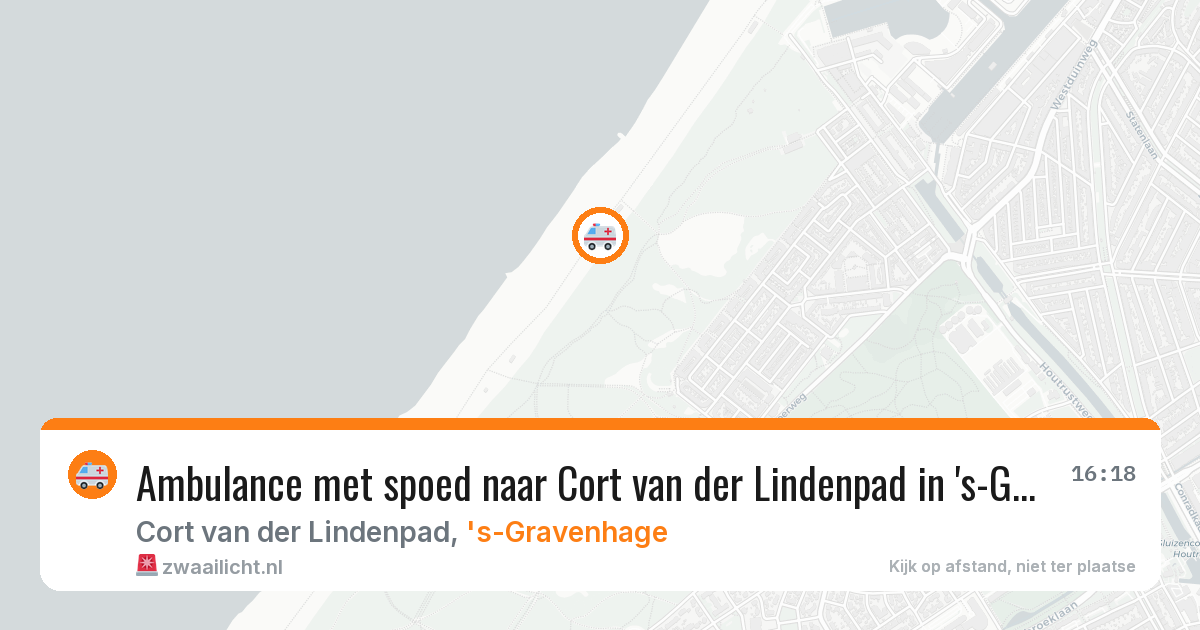 Ambulance met spoed naar Cort van der Lindenpad in 's-Gravenhage — 19 jun 2026