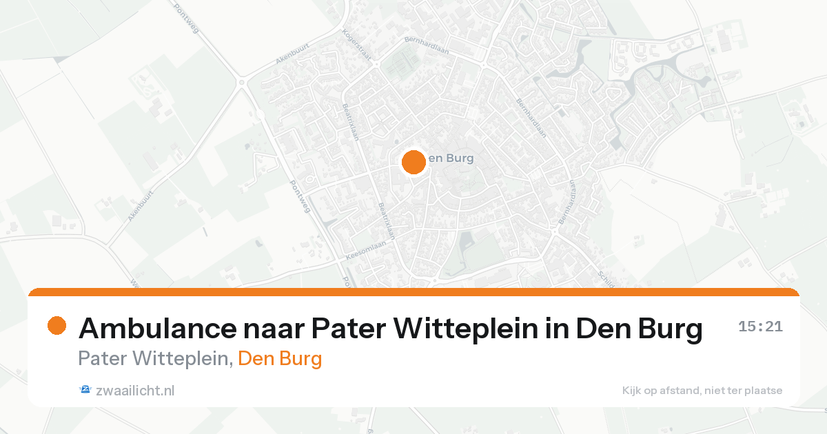 Ambulance naar Pater Witteplein in Den Burg — 25 aug 2026