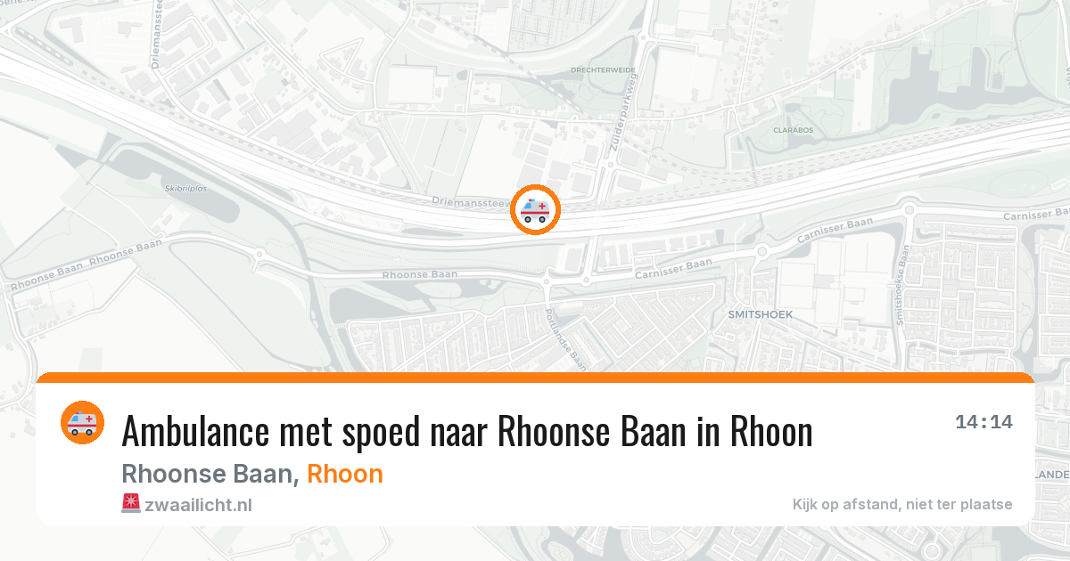 Ambulance met spoed naar Rhoonse Baan in Rhoon — 23 jun 2026