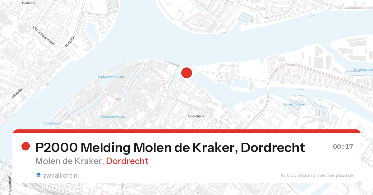 P2000 Melding Molen de Kraker, Dordrecht — 31 jan 2026