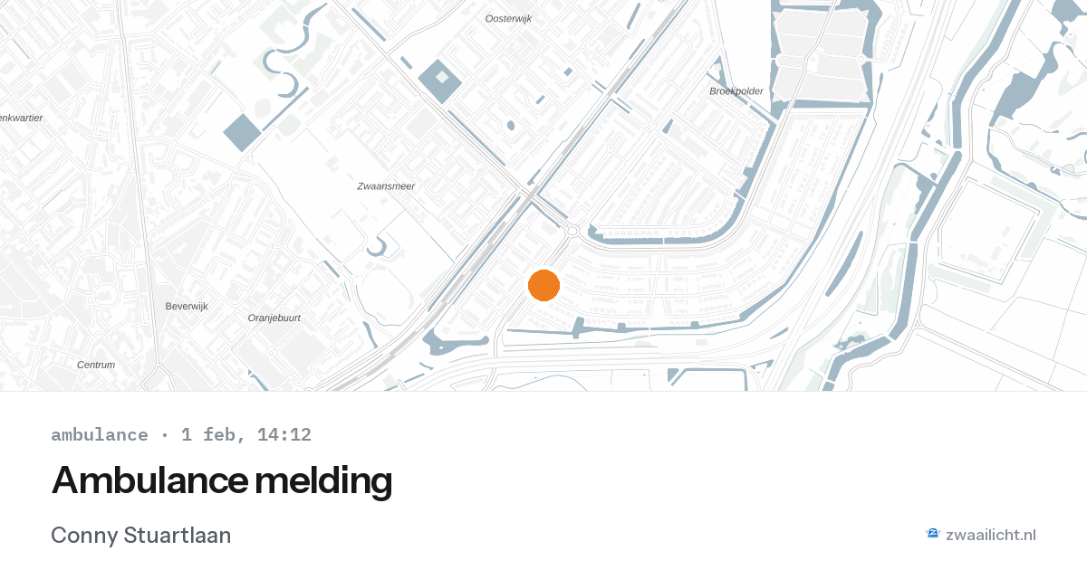 Ambulance melding — 1 feb 2026
