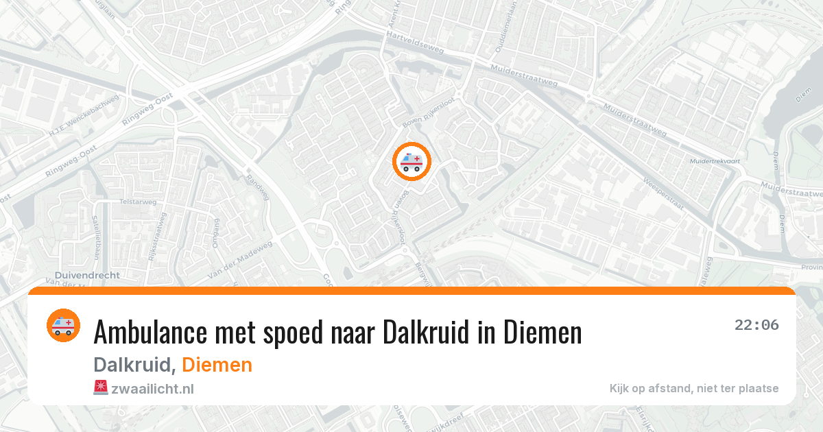 Ambulance met spoed naar Dalkruid in Diemen — 13 apr 2026