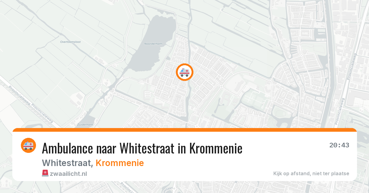 Ambulance naar Whitestraat in Krommenie — 24 apr 2026