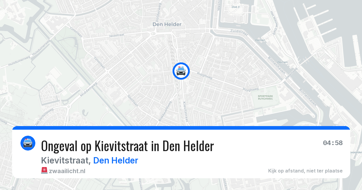 Ongeval op Kievitstraat in Den Helder — 19 jul 2026
