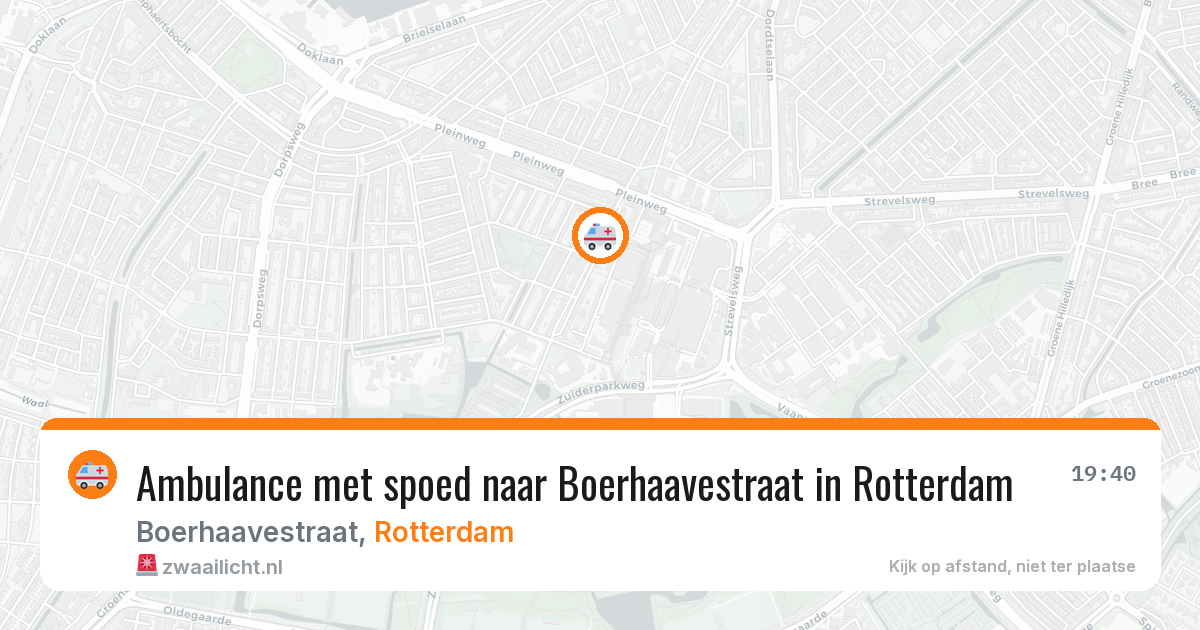 Ambulance met spoed naar Boerhaavestraat in Rotterdam — 5 aug 2026