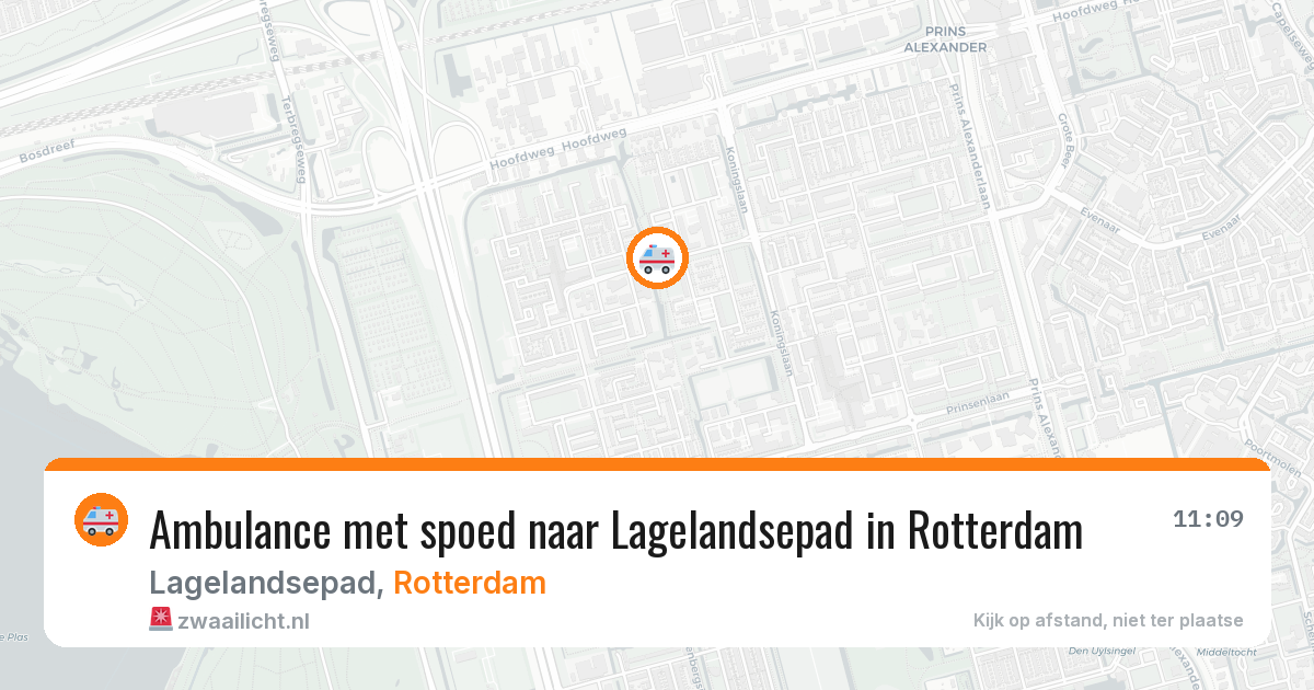 Ambulance met spoed naar Lagelandsepad in Rotterdam — 19 mei 2026