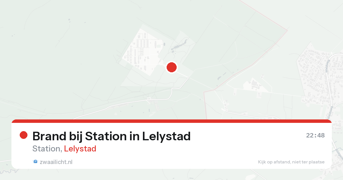 Brand bij Station in Lelystad — 19 aug 2026