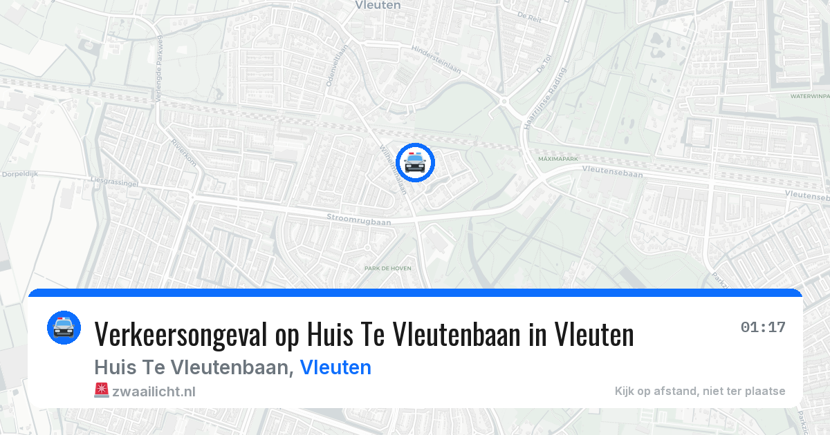 Verkeersongeval op Huis Te Vleutenbaan in Vleuten — 4 jul 2026