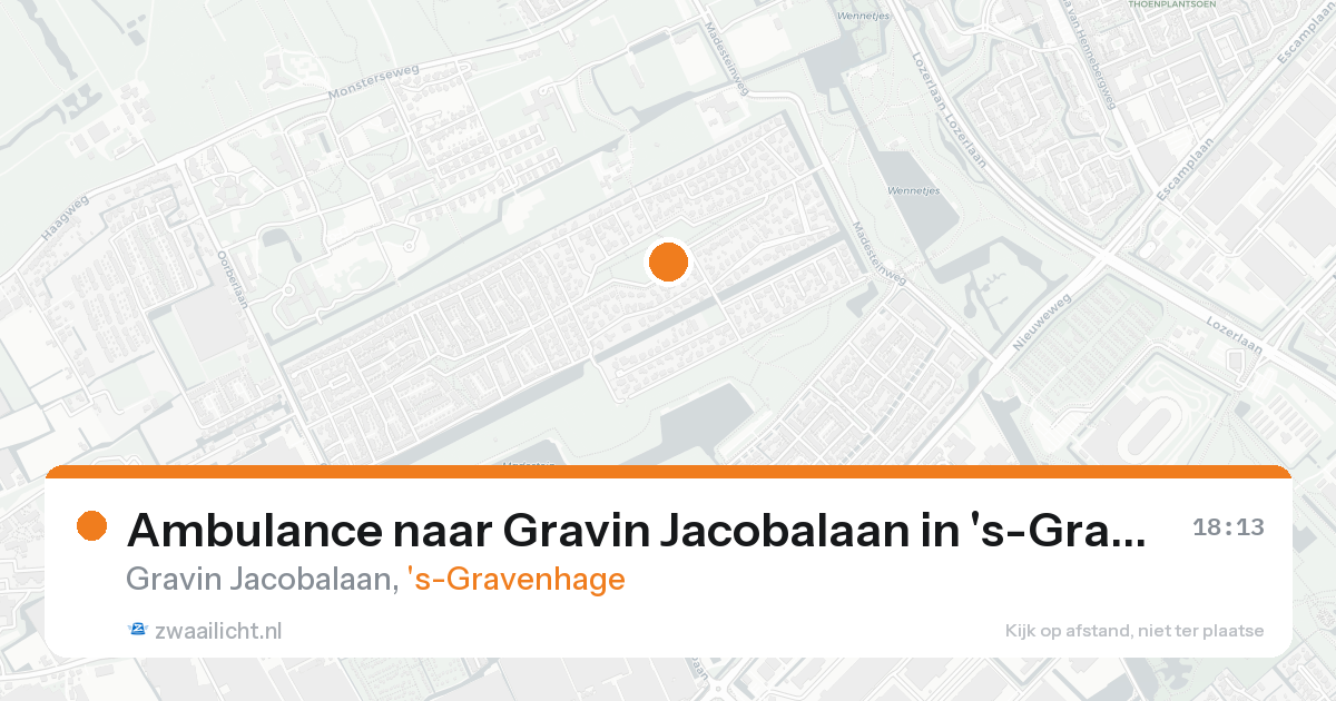 Ambulance naar Gravin Jacobalaan in 's-Gravenhage — 15 aug 2026