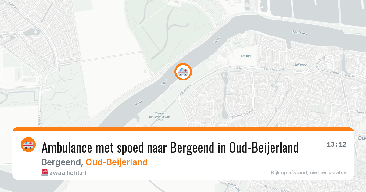 Ambulance met spoed naar Bergeend in Oud-Beijerland — 8 apr 2026