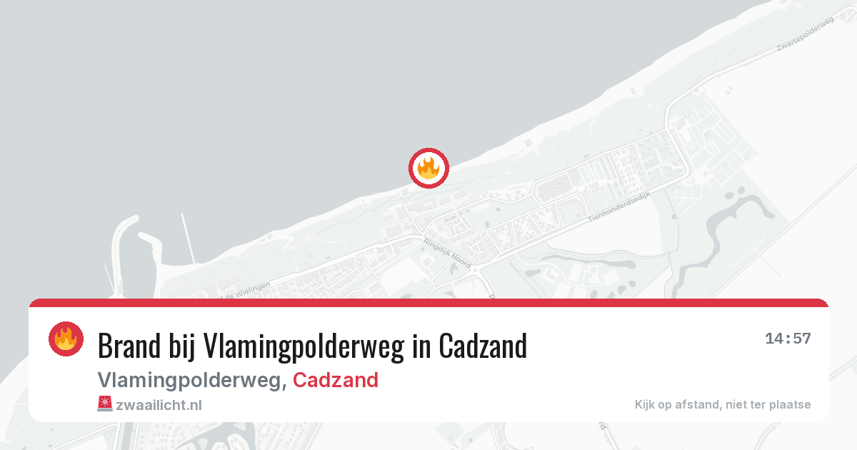 Brand bij Vlamingpolderweg in Cadzand — 12 jun 2026