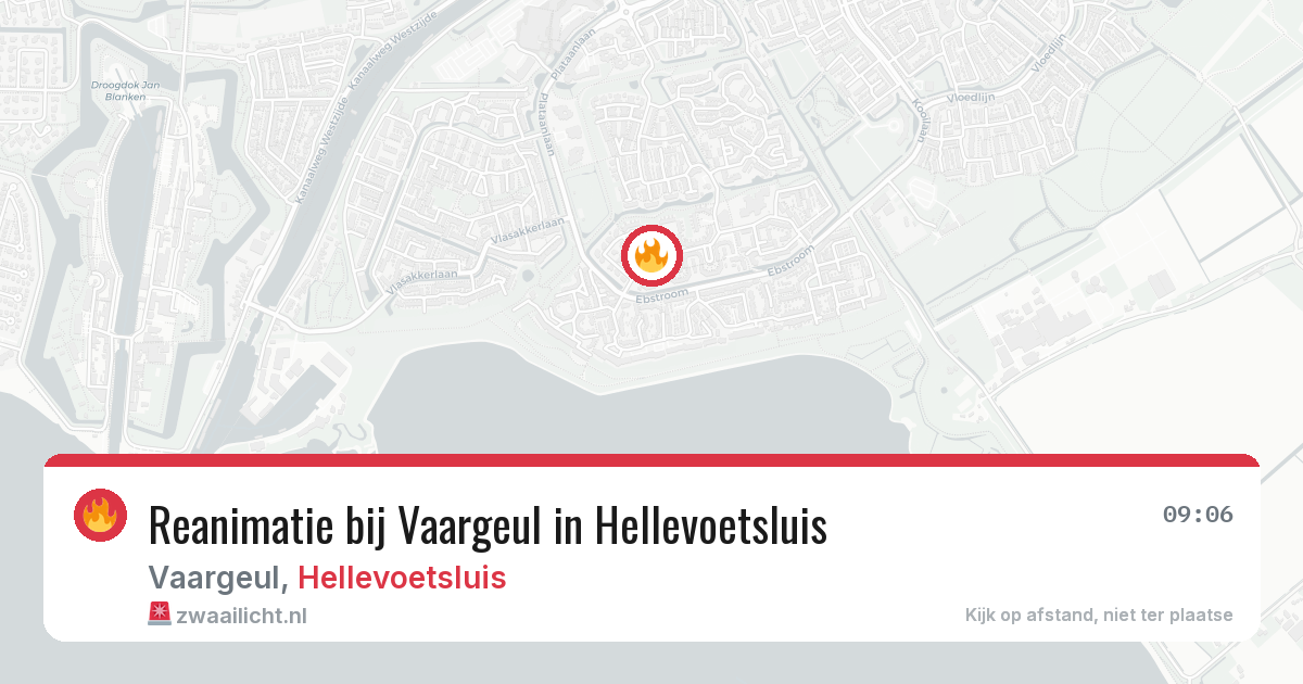 Reanimatie bij Vaargeul in Hellevoetsluis — 6 aug 2026