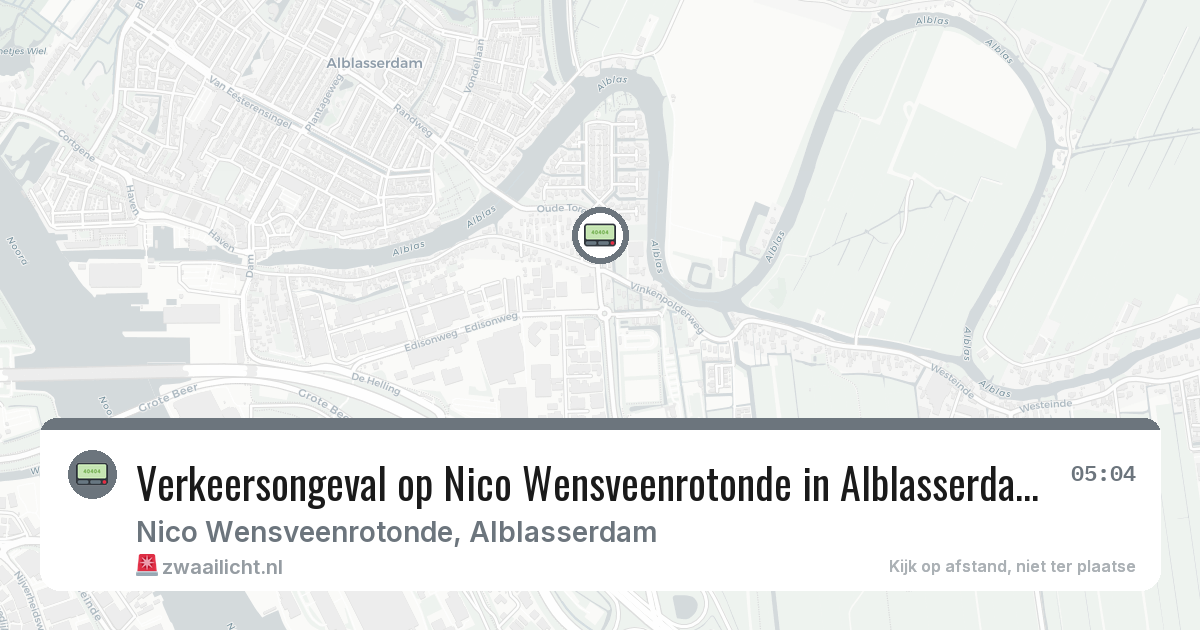 Verkeersongeval op Nico Wensveenrotonde in Alblasserdam — 7 feb 2026