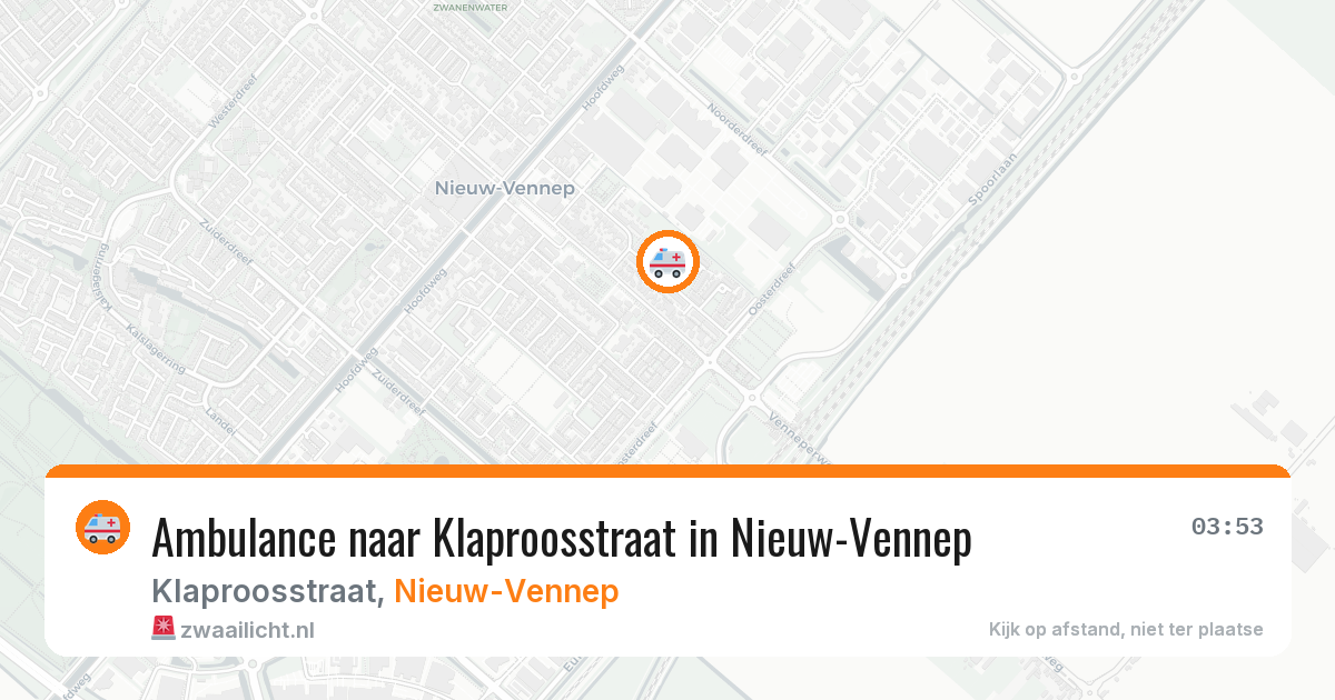 Ambulance naar Klaproosstraat in Nieuw-Vennep — 29 jul 2026