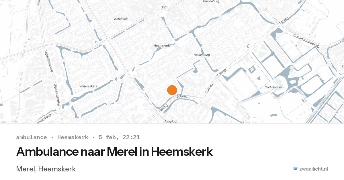 Ambulance naar Merel in Heemskerk — 5 feb 2026