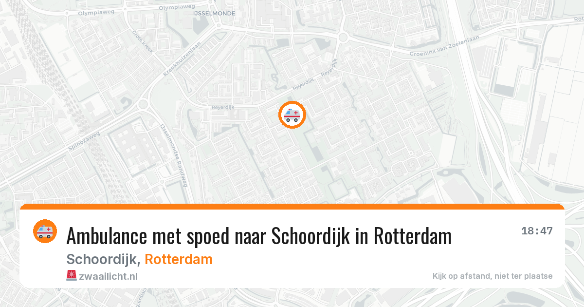 Ambulance met spoed naar Schoordijk in Rotterdam — 10 mei 2026