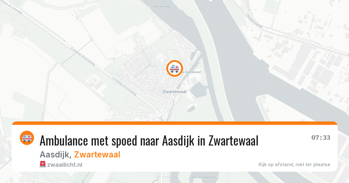 Ambulance met spoed naar Aasdijk in Zwartewaal — 1 jul 2026