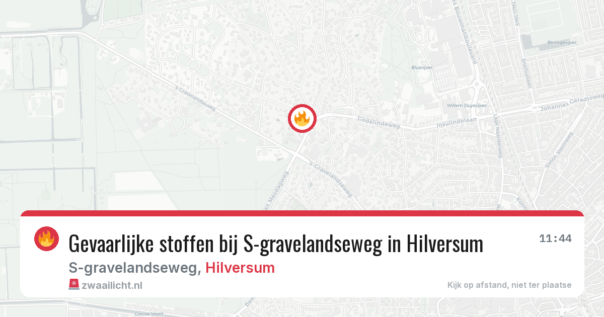 Gevaarlijke stoffen bij S-gravelandseweg in Hilversum — 11 mei 2026