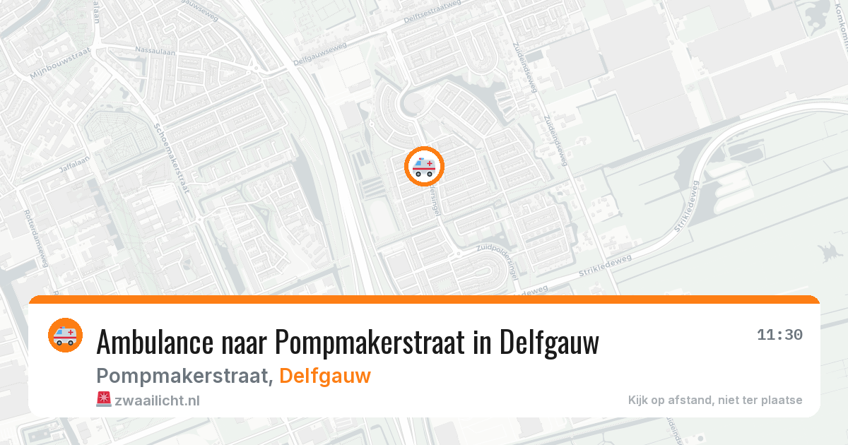 Ambulance naar Pompmakerstraat in Delfgauw — 14 mei 2026