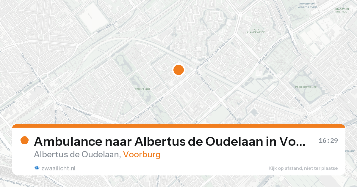 Ambulance naar Albertus de Oudelaan in Voorburg — 25 aug 2026