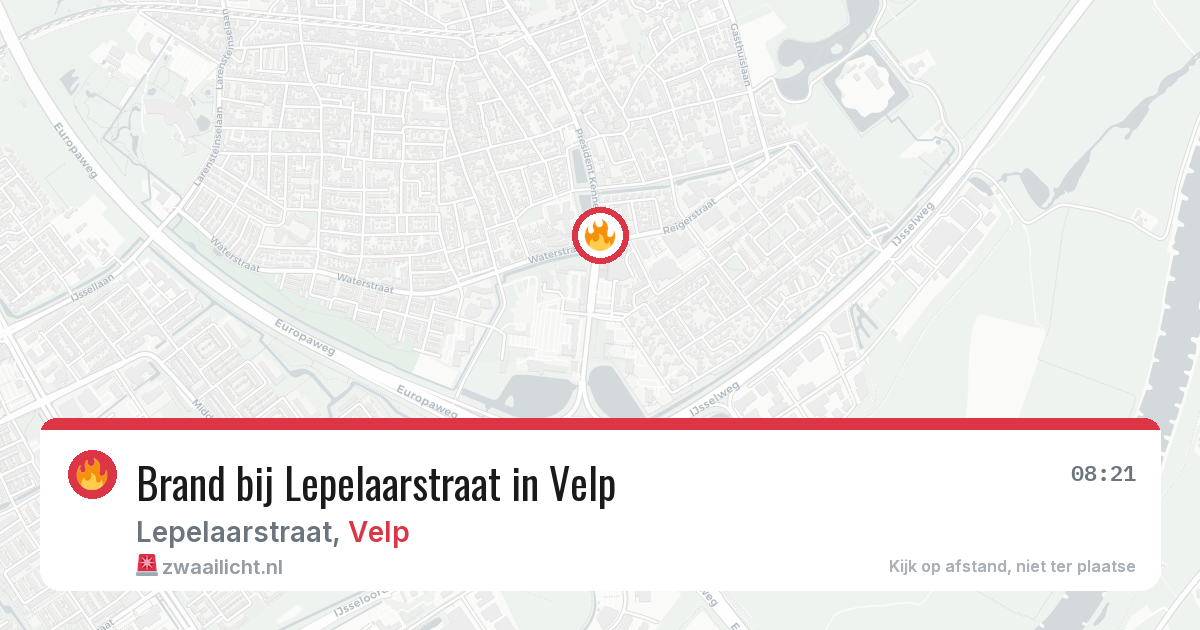 Brand bij Lepelaarstraat in Velp — 28 jun 2026