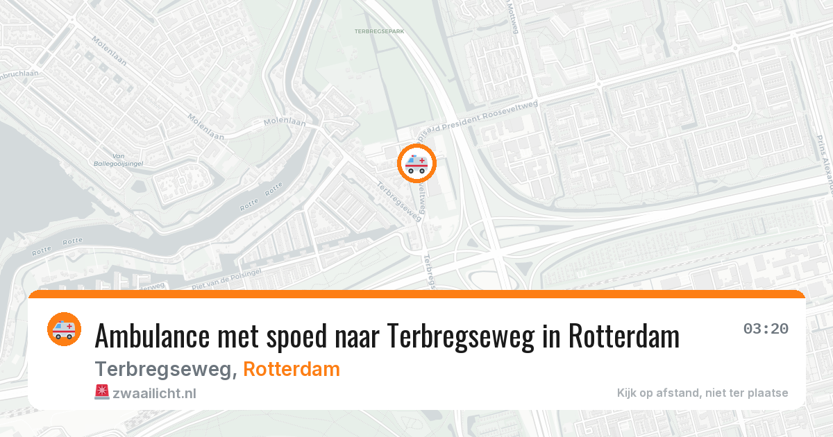 Ambulance met spoed naar Terbregseweg in Rotterdam — 15 mei 2026
