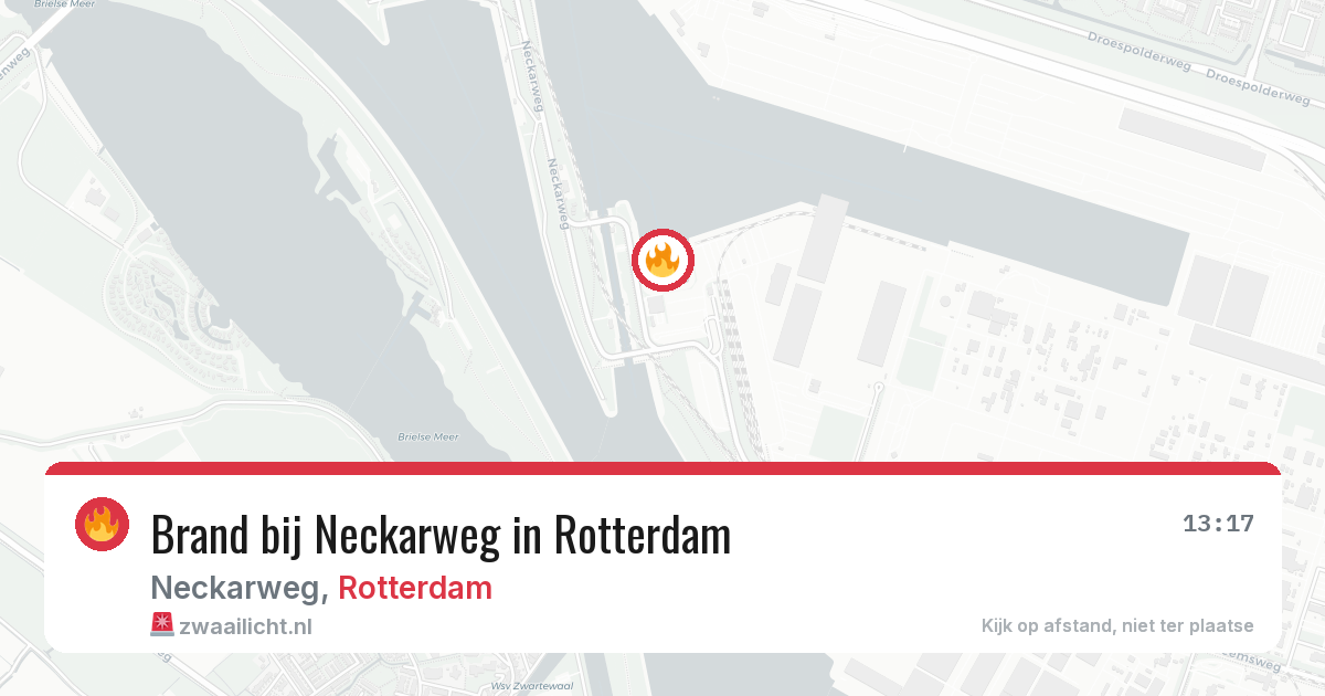 Brand bij Neckarweg in Rotterdam — 1 apr 2026