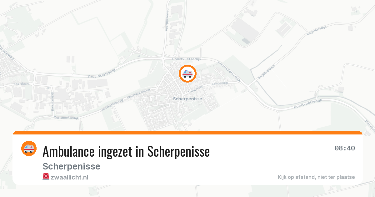 Ambulance ingezet in Scherpenisse — 1 aug 2026