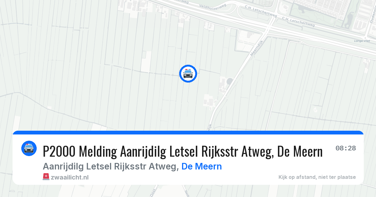 P2000 Melding Aanrijdilg Letsel Rijksstr Atweg, De Meern — 30 jun 2026