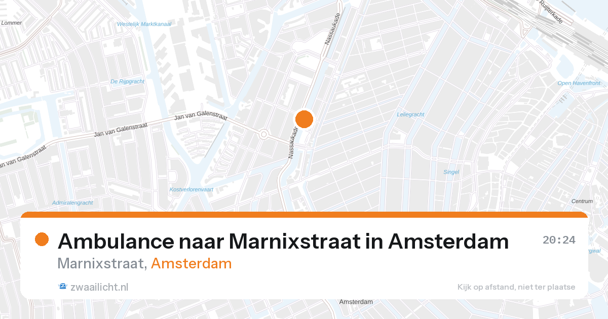 Ambulance naar Marnixstraat in Amsterdam — 26 aug 2026
