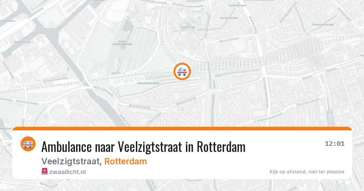 Ambulance naar Veelzigtstraat in Rotterdam — 11 aug 2026
