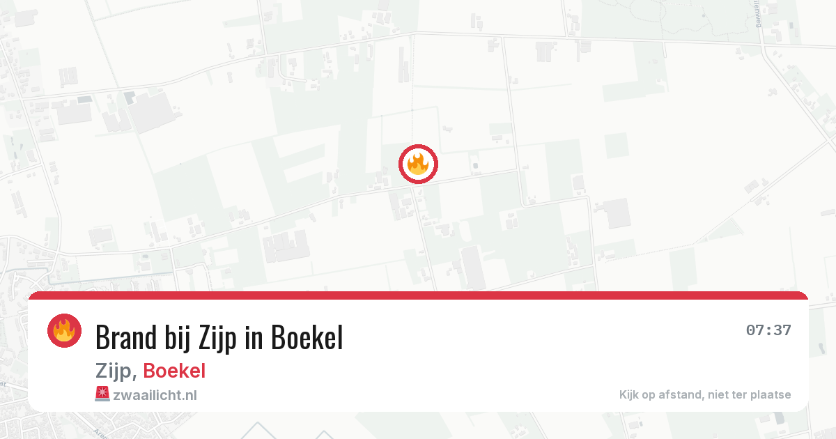 Brand bij Zijp in Boekel — 20 mei 2026