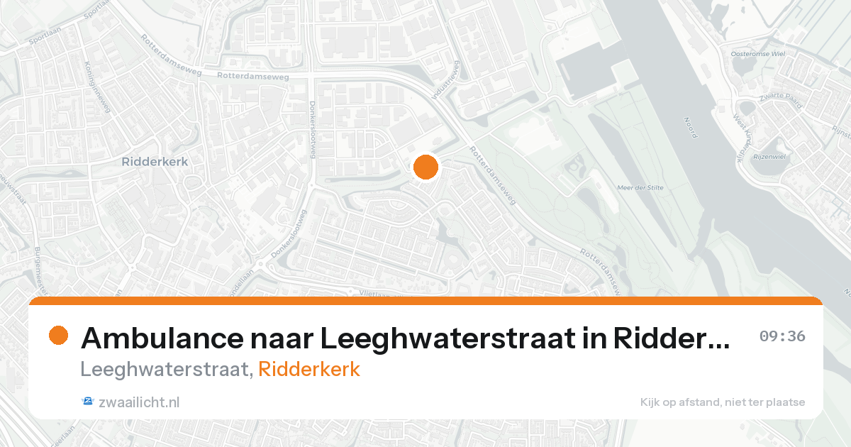 Ambulance naar Leeghwaterstraat in Ridderkerk — 28 mei 2026