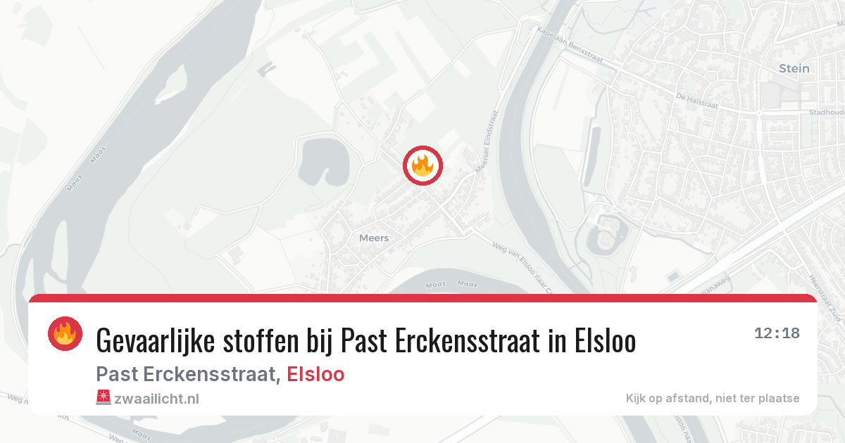 Gevaarlijke stoffen bij Past Erckensstraat in Elsloo — 5 mei 2026