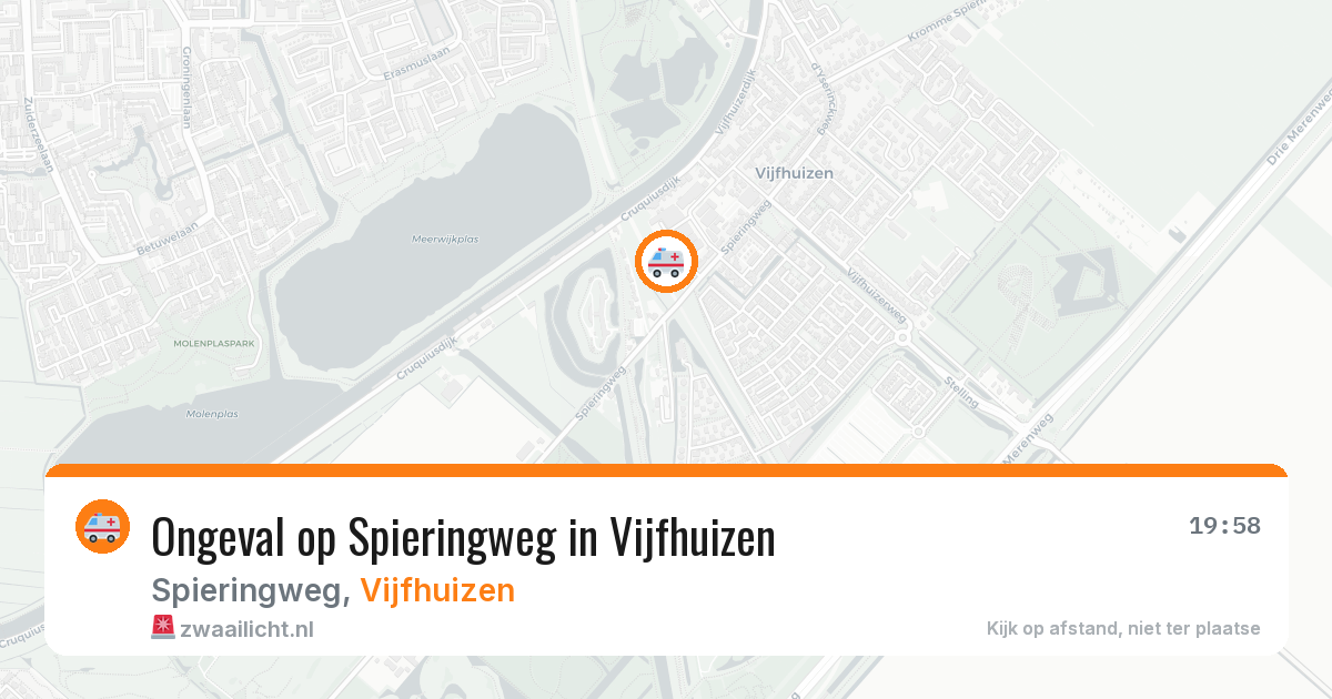Ongeval op Spieringweg in Vijfhuizen — 27 jan 2026