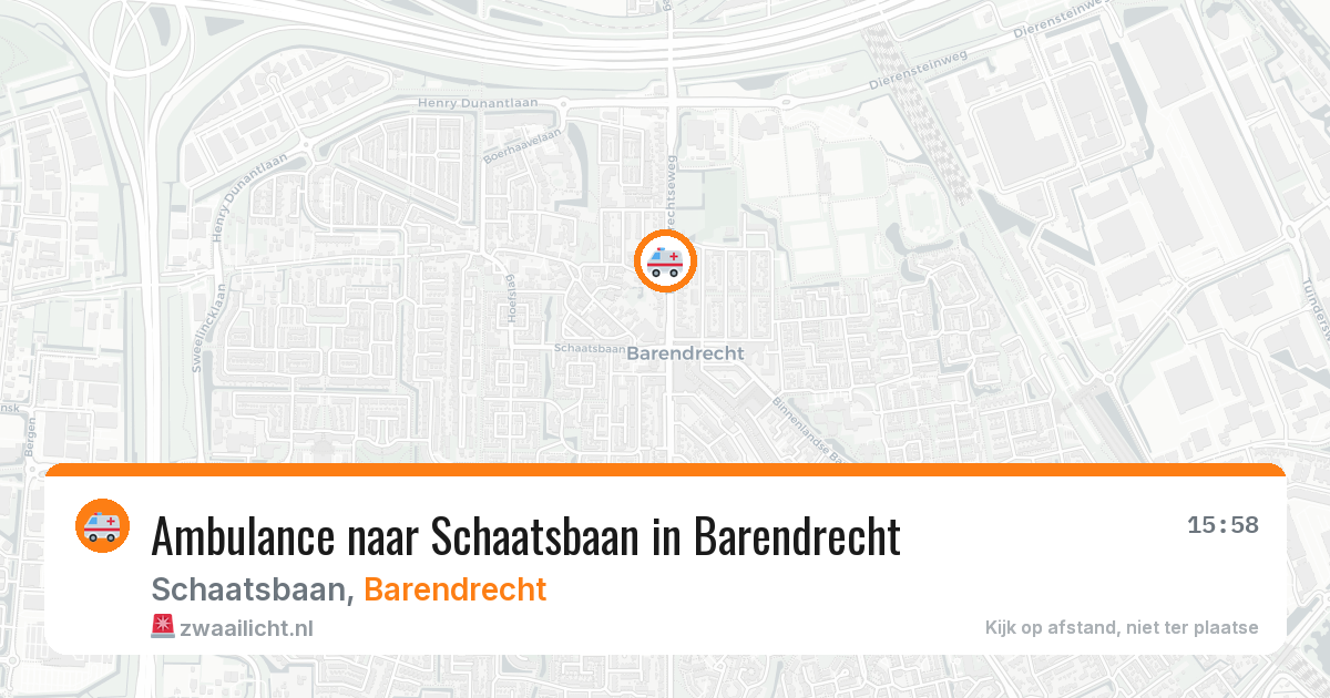 Ambulance naar Schaatsbaan in Barendrecht — 21 mrt 2026