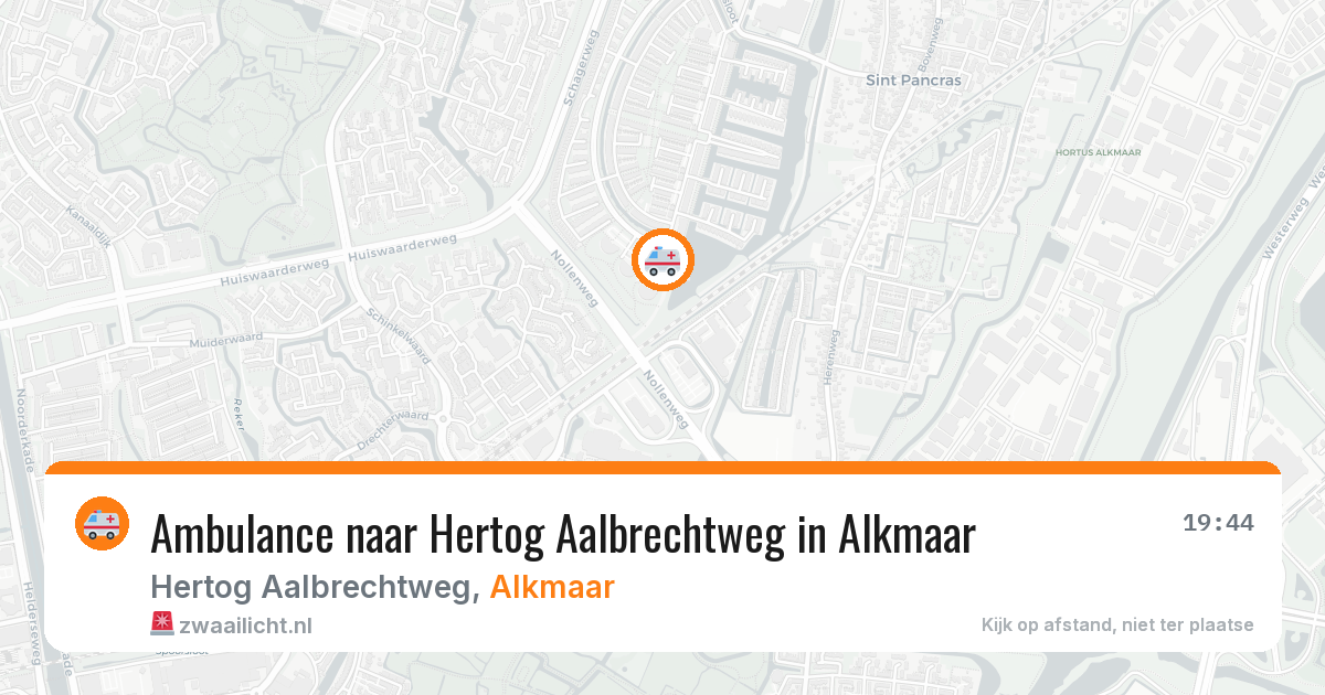 Ambulance naar Hertog Aalbrechtweg in Alkmaar — 18 mrt 2026