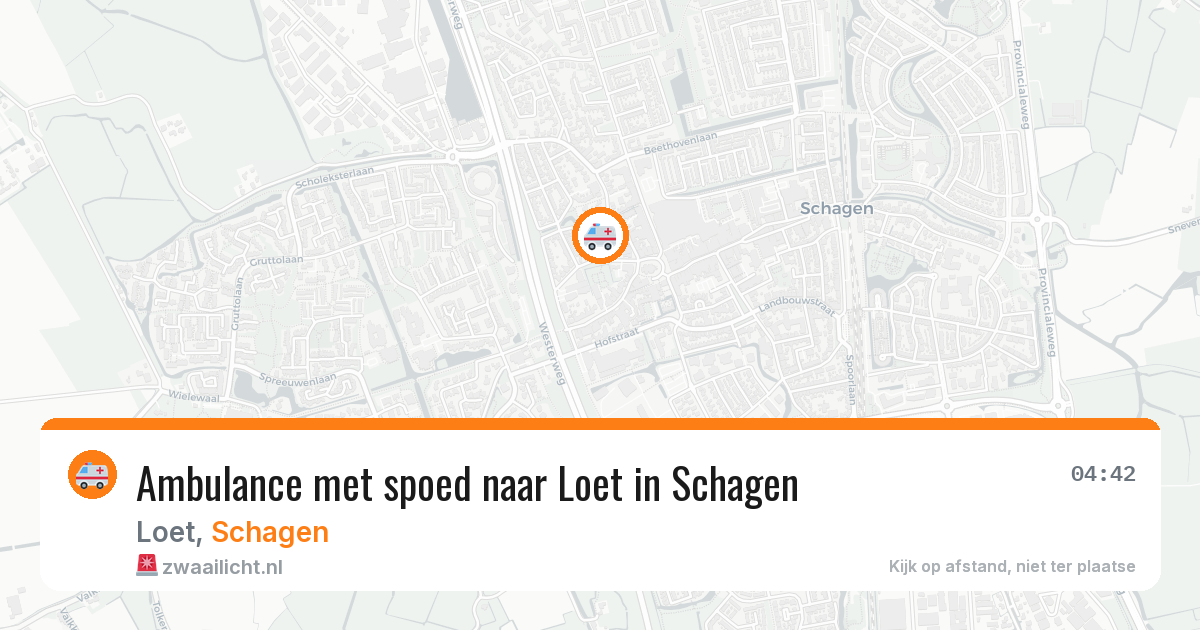 Ambulance met spoed naar Loet in Schagen — 29 mrt 2026