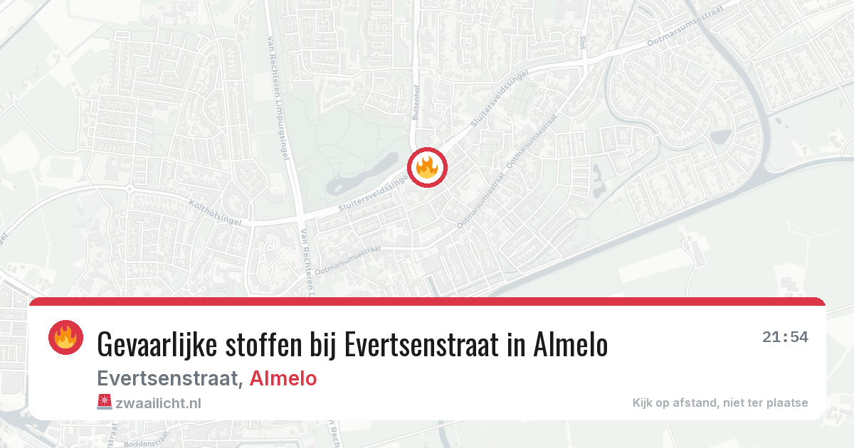 Gevaarlijke stoffen bij Evertsenstraat in Almelo — 24 jun 2026