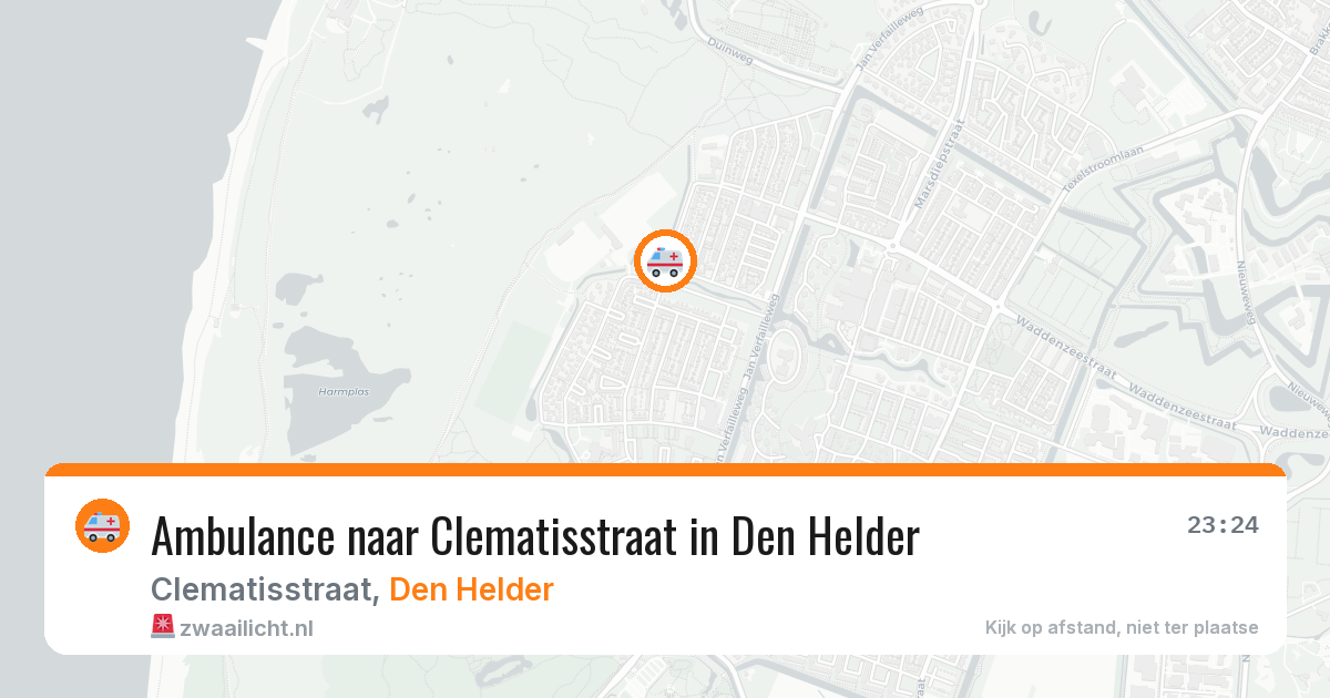 Ambulance naar Clematisstraat in Den Helder — 26 apr 2026