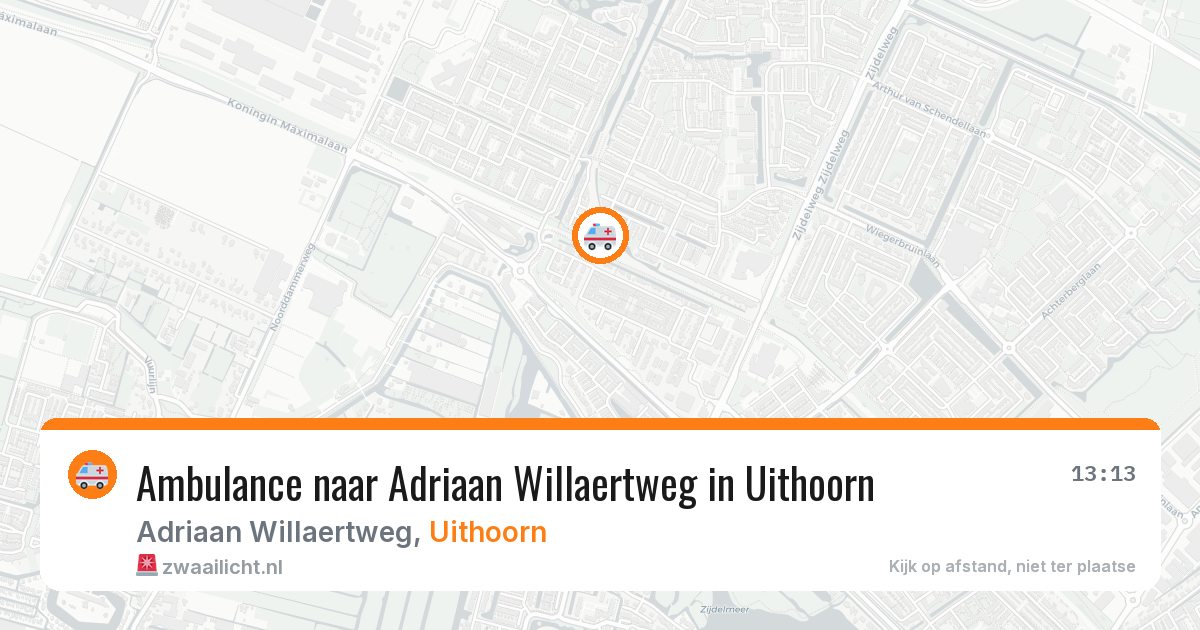 Ambulance naar Adriaan Willaertweg in Uithoorn — 12 apr 2026
