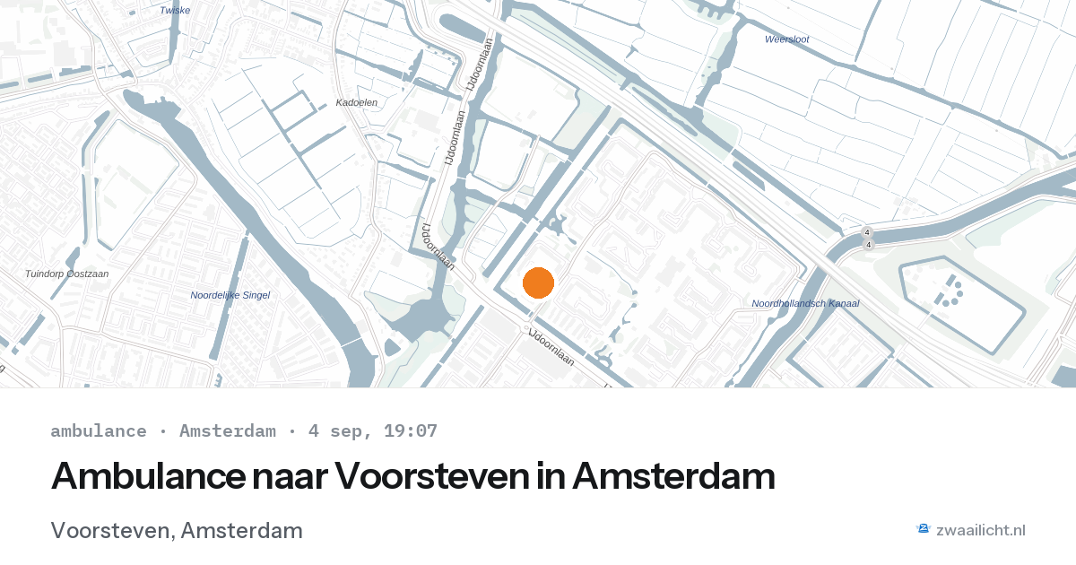 Ambulance naar Voorsteven in Amsterdam — 4 sep 2026