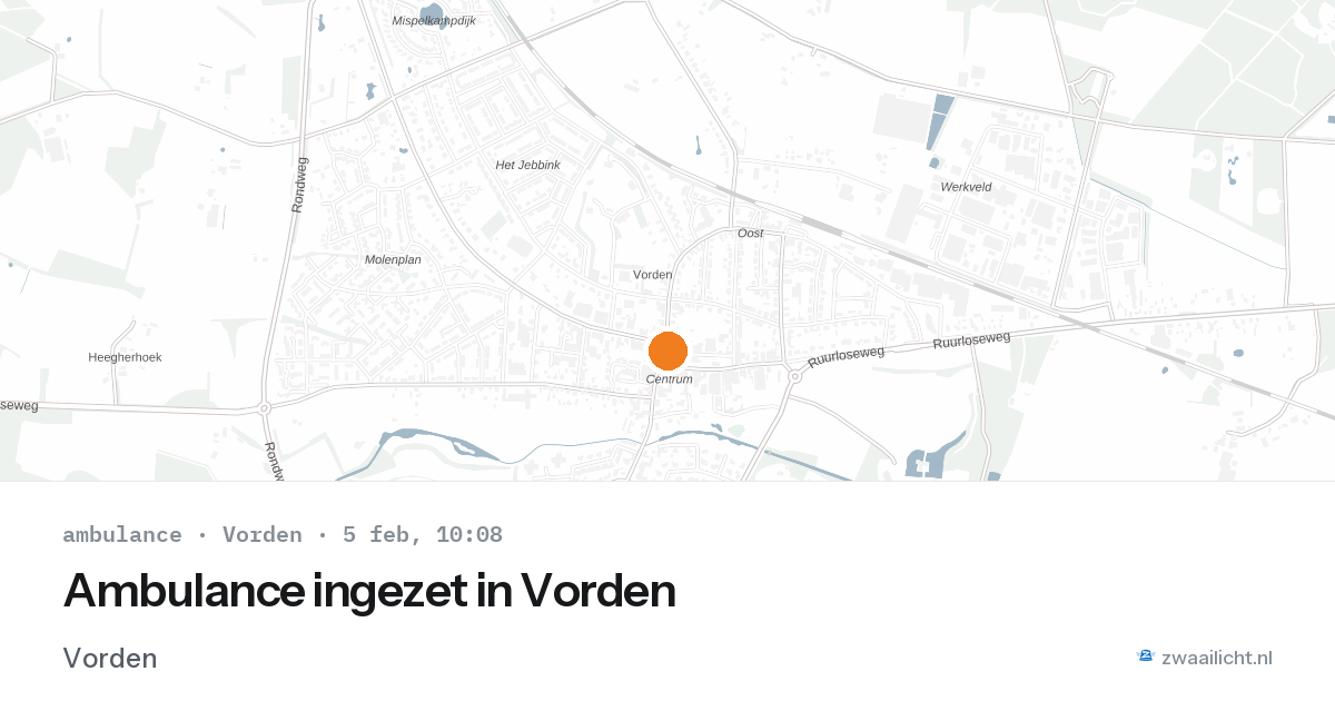 Ambulance ingezet in Vorden — 5 feb 2026
